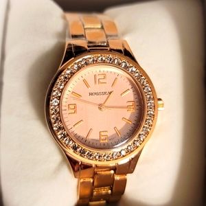 Rousseau 34mm Case Luxury Crystal Bezel Watch